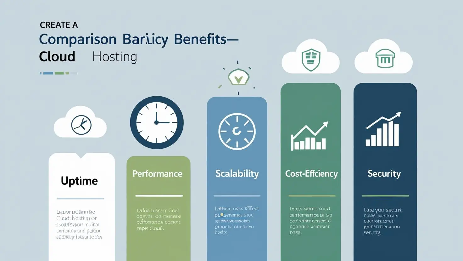 Cloud hosting benefits like uptime, performance, cost savings